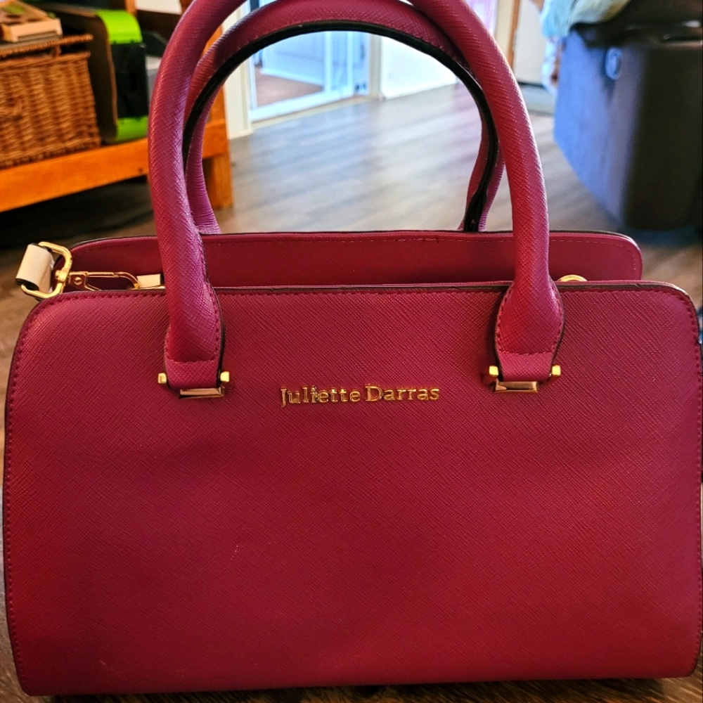 Juliette Darras Insulated Fuscia & White Lunch Bag